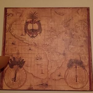 3' x 3' solid Wood hand painted